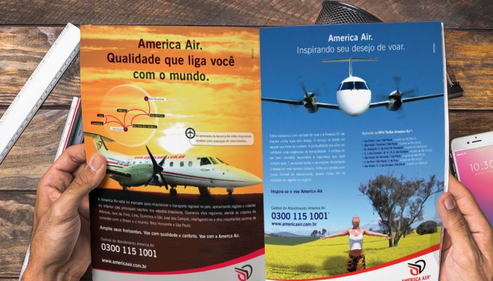 Printed ads for America Air